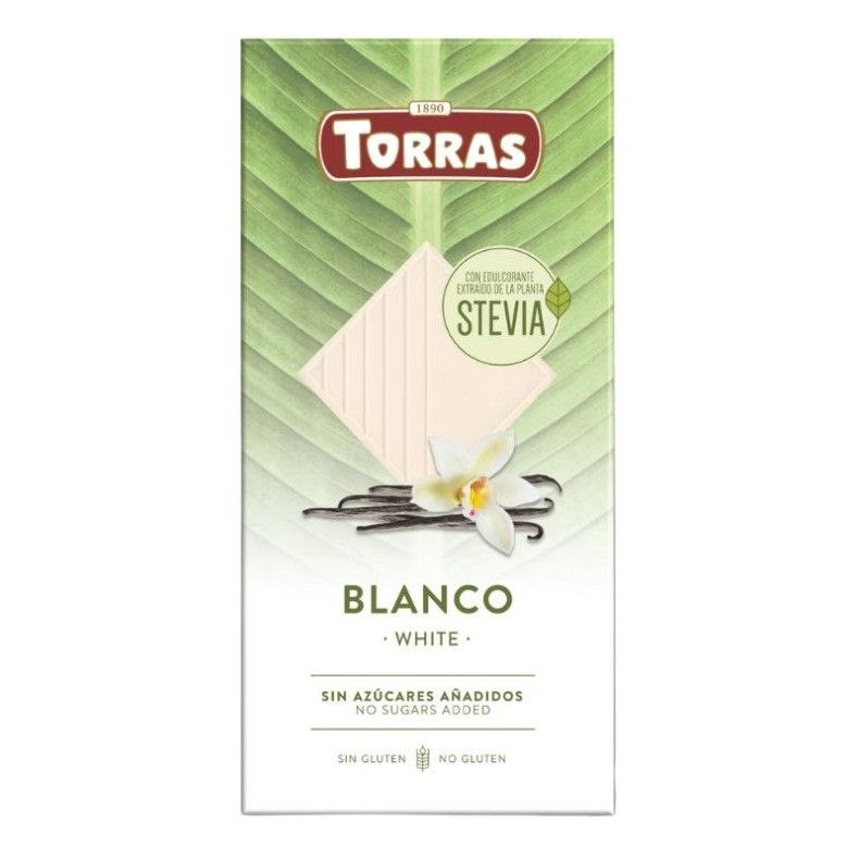 Шоколад Stevia білий 55 Torras 100г